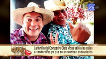 La familia del “Compadre siete vidas” salió a las calles a vender rifas ya que se encuentran endeudados