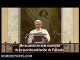 El Papa pide solidaridad con los afectados por las inundaciones de Pakistán