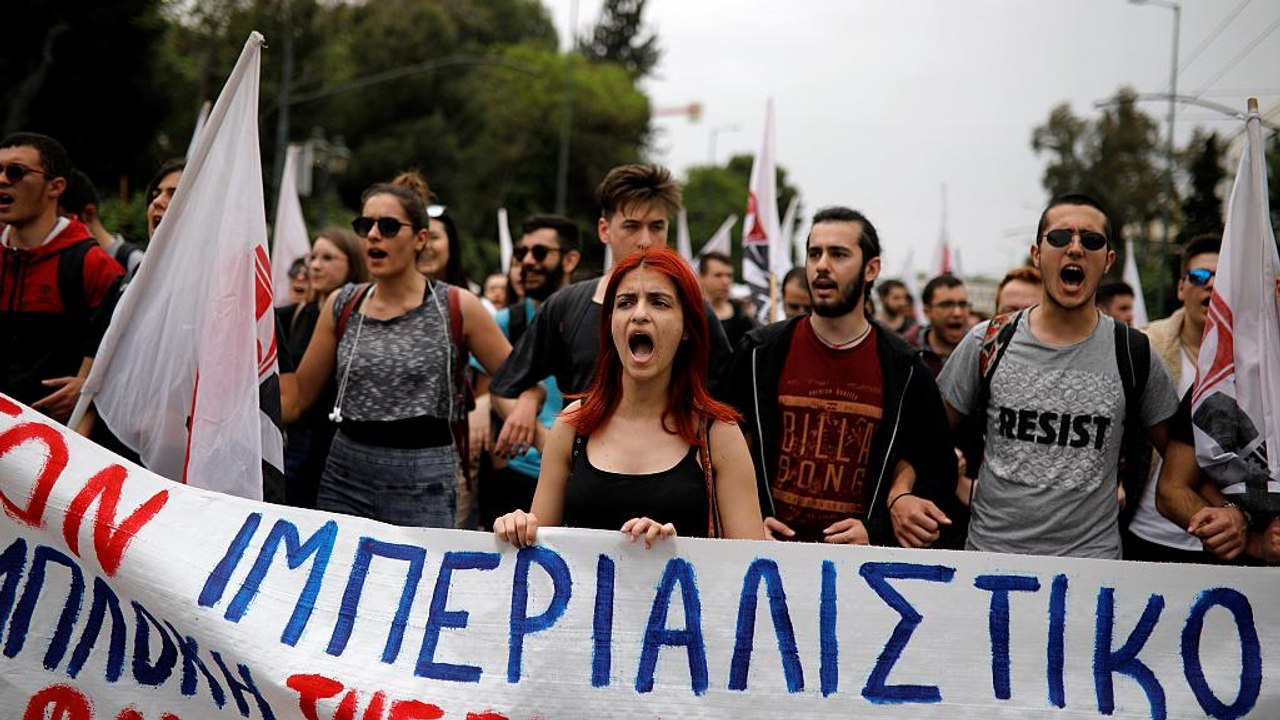 Athen: Demonstration gegen Luftangriffe in Syrien