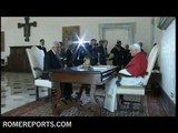 El presidente palestino Mahmoud Abbas visita a Benedicto XVI