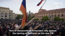 Armenians react after ex-president elected PM