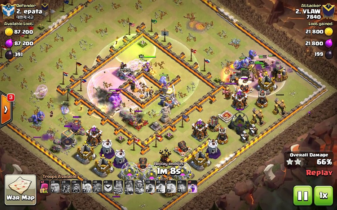 MAX TH 11 vs MAX TH11 NEW Clash of Clan -- Clash of the Titans