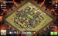 Clash of Clans max TH11 vs TH10 Clan War 3 Star Attack Strategy Golem, Bowler, Healer HD