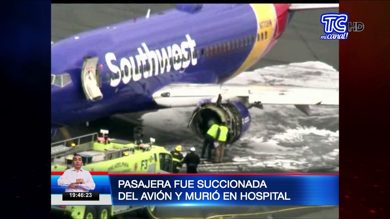 Terrible percance de avión deja una pasajera muerta