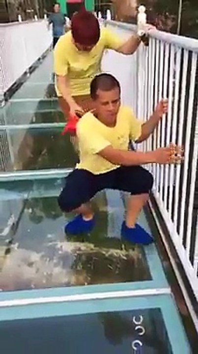 Funny glass bridge..