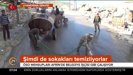 ÖSO ve Mehmetçik Afrinlilere destek veriyor