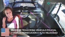 Persecución policial: Mujer se quita las esposas y roba vehículo policial - TomoNews