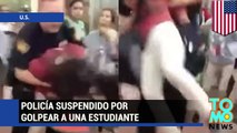 Policía es grabado golpeando a una niña de 12 años para detener una pelea escolar
