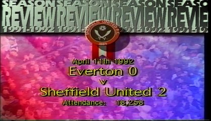 Everton - Sheffield United 11-04-1992 Division One