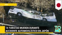 Decenas de turistas mueren en Japón cuando su autobús cayo a un precipicio