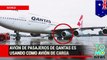 Qantas decide enviar un motor de repuesto a Sudáfrica montado en el ala de un avión