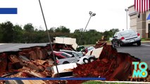 Deslizamiento subterráneo se traga decenas de vehículos en un restaurante de Mississippi
