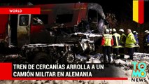 Camión militar estadounidense es arrollado por un tren de cercanías en Alemania