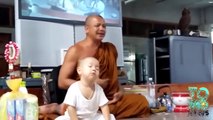 Video de pequeño tailandés que se queda dormido durante sermón en templo budista se vuelve viral