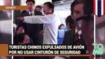 Tres turistas chinos son expulsados de un avión por negarse a ponerse el cinturón de seguridad