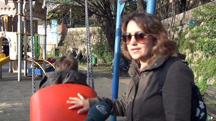 Zonguldak’ta çocuklar oyun parkında güvenle oynuyor