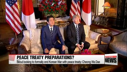 Seoul looking to formally end Korean War with peace treaty: Cheong Wa Dae