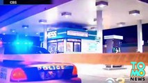 Ladrones disparan a empleado de gasolinera y se quedan a atender a los clientes