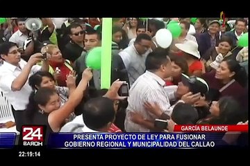 García Belaunde propone fusionar Gobierno regional y Municipalidad del Callao