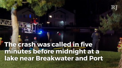 2 rescued after car crashes into lake