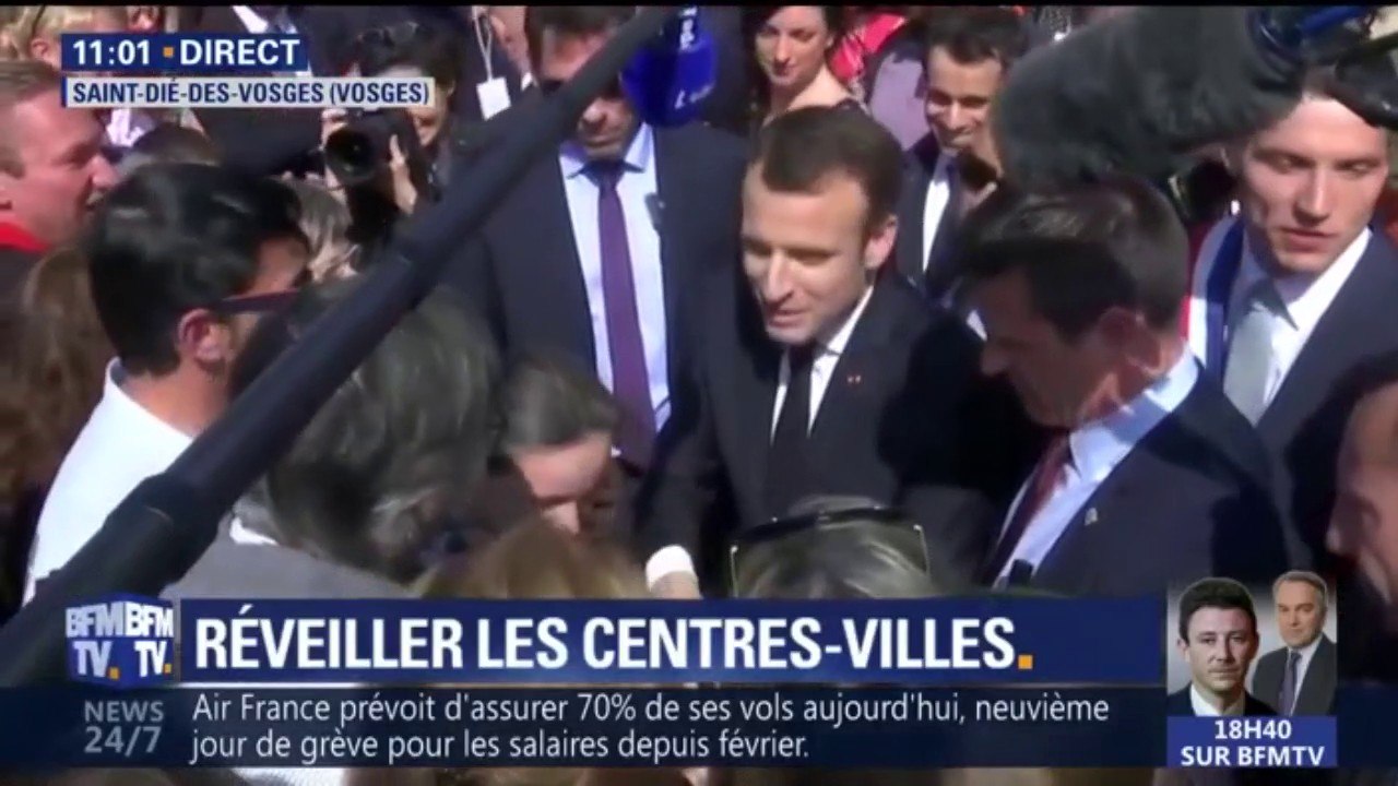 Malgré quelques cris de colère, Emmanuel Macron plutôt bien accueilli à Saint-Dié dans les Vosges
