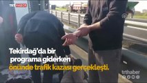 Bakan Soylu’nun konvoyu önünde trafik kazası