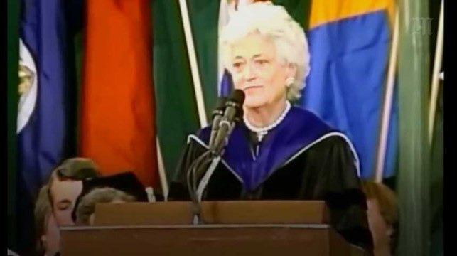 Mes trois choix de vie : l'un des rares discours de Barbara Bush, ex-première dame des États-Unis