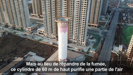 Chine: une cheminée à air pur tente de nettoyer l'atmosphère