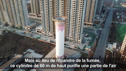 Chine: une cheminée à air pur tente de nettoyer l'atmosphère
