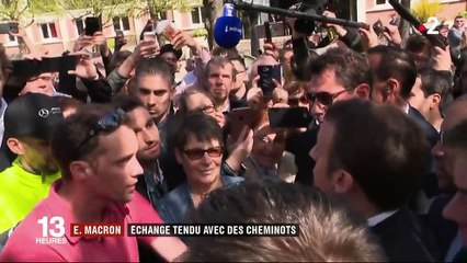 Vosges : Emmanuel Macron chahuté par des cheminots de la SNCF