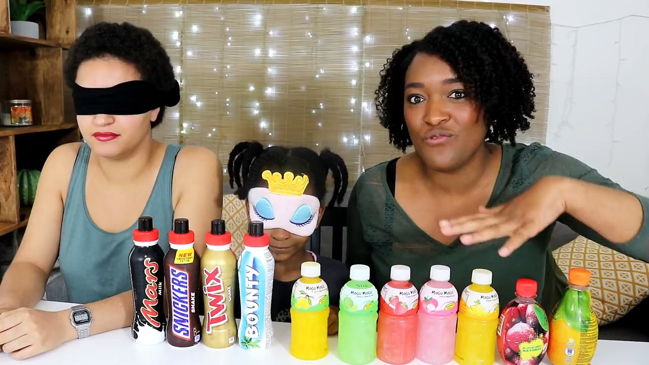 CHALLENGE DEGUSTATION DE MOGU MOGU -BOISSONS BIZARRES ,CHELOU avec tatie Ambre !