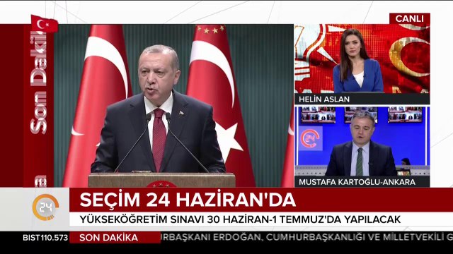 Erken seçim tarihi 24 Haziran