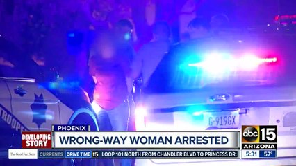 Wrong-way driver taken into custody in Phoenix