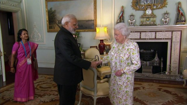 The Queen hosts Modi and Trudeau at Buckingham Palace