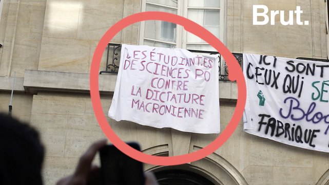 La banderole de Science Po qui fait polémique, y compris chez les élèves