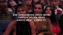 Kim Kardashian Jokes With Chrissy Teigen Over Kanye West’s Tweets