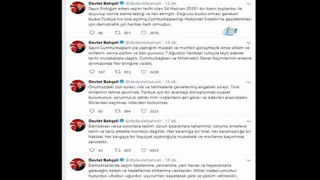 MHP Genel Başkanı Bahçeli: 'Türkiye’nin iç ve dış odaklı pek çok meselesi, üstesinden gelinmesi şart olan pek çok meşguliyeti vardır. Bunun için sandığa müracaat, millet iradesini harekete geçirmek büyük bir mecburiyettir. Yapılan, yapılma