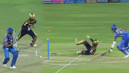 ரஹானேவை ரன்அவுட் செய்த தினேஷ் கார்த்திக்