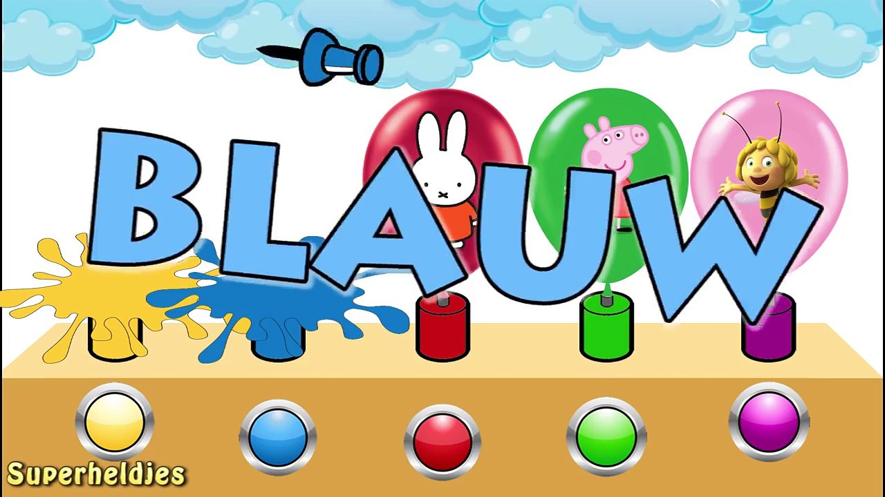 Nijntje, Peppa Pig, Bumba, Maya de bij :leer de kleuren met knallende ballonnen