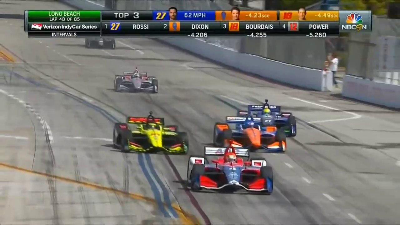 Indycar Long Beach 2018 Race Bourdais Insane Pass