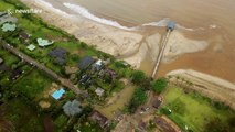 Drone footage shows devastation of flooding in Hawaii