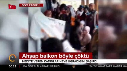 Ahşap balkon çöktü