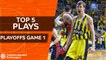 Top 5 Plays  - Turkish Airlines EuroLeague Playoffs Game 1
