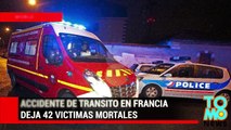 42 personas mueren luego de que un camión y un autobús chocaran de frente en autopista francesa