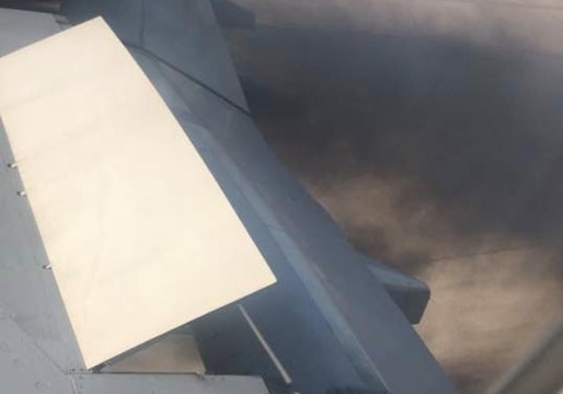 Smoke Billows From Engine of Delta Plane at Atlanta Airport