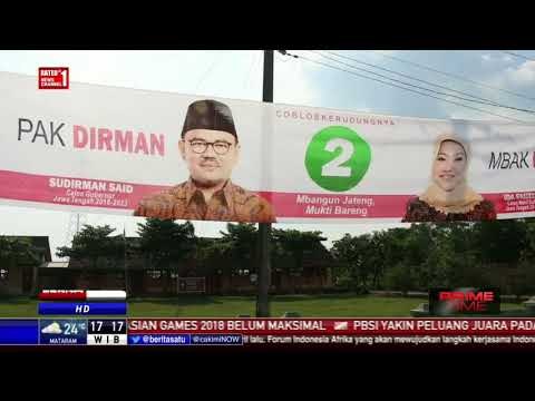 Alat Peraga Kampanye Cagub Jateng Terpasang Dekat Sekolah