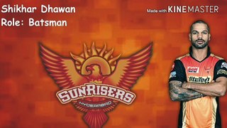 IPL 2018 # 16 match playing 11 team || kings elevan Punjab vs sunrisers hyderabad match playing 11