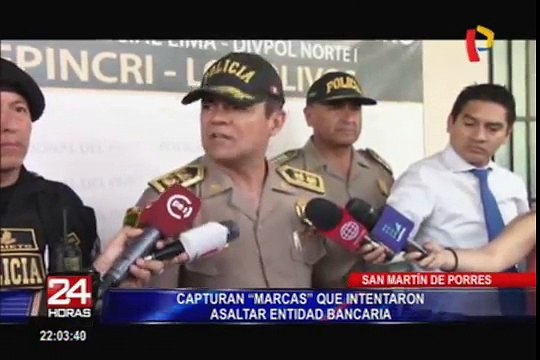 SMP: Policía frustra robo a conocida agencia bancaria