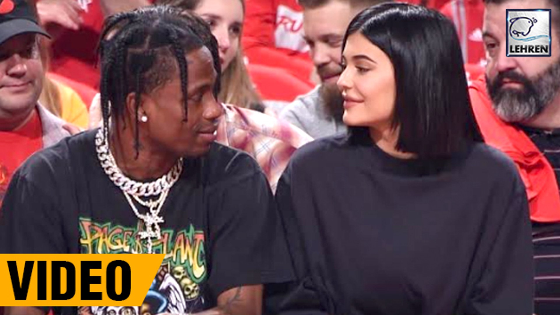 Kylie Jenner & Travis Scott Get Cosy During Date At Basketball Game