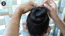 If you are in a hurry, try this stylish juda bun. prepared very quickly and ready to go only 1 minute efforts hairstyle juda